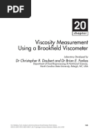 Viscosity Measurement Using A Brookfield Viscometer