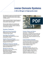 Standard Reverse Osmosis Systems: Producing From 50 To 400 GPM of High-Purity Water