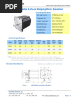 NEMA 34 Series 3-Phase Stepping Motor Datasheet: General Specifications