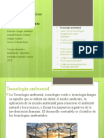 Avances Tecnológicos en El Cuidado Del Medio Ambiente