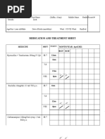 Medication and Treatment Sheet. CRMC