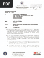 RM No. 238 s.2020 Regional Safeguarding Standards During Online Interaction With Learners v.2