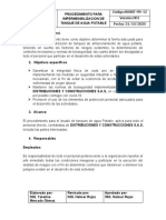 Procedimiento para Impermeabilizacion de Tanques