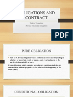 OBLIGATIONS and CONTRACT (Pure and Conditional Obligations)