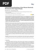 Applied Sciences: Lateral Torsional Buckling of Steel Beams Elastically Restrained at The Support Nodes