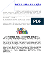 155 Atividades para Educação Infantil