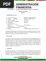 Unidad de Aprendizaje Finanzas Corporativas Fase II - 318