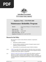 Maintenance Reliability Program: Reason For The Policy