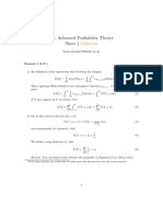 PS: Advanced Probability Theory Sheet 1: Solutions