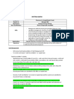 Pharmacy Incharge JD