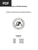 Study On Whistle Blowing: For Ethics & Corporate Governance Assignment Submission