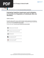 Evaluating Cognitive Impairment and Its Relation To Function in A Population of Individuals Who Are Homeless