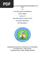 Section 111 (G) To (H) of The Trasnfer of Property Act, 1882 By: Pranay Bhardwaj 2019116 IV 5 Year (B.A., LL.B.)