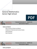 MATH 01 Week 15 Stocks and Bonds