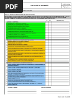 Formato para Evaluar Desempeno Laboral