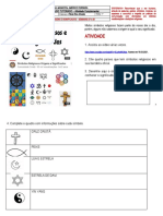 7º Ano - Atividade Complementar - Símbolos Religiosos