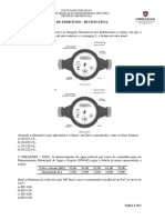 Lista de Exercícios - Revisão Final - Metrologia
