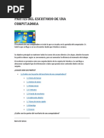 Partes Del Escritorio de Una Computadora