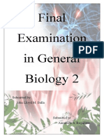 General Biology 2 Finals Exam