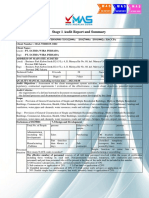 Stage 1 Audit Report and Summary