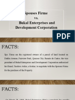 Sps. Firme vs. Bukal Enterprises and Development Corporation