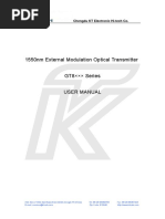 KINGTYPE GT8×××External Modulation Optical Transmitter - User Manual