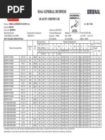 Certificado de Calidad Codo X 45 Gas