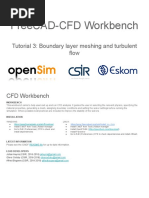 CFD Tutorial 3 - Boundary Layer Meshing and Turbulent Flow