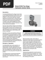 Model BV86 Two-Stage Hydraulic Control Valve: Description