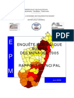 Enquête Périodique Auprès Des Ménages 2005 - Rapport (INSTAT/2006)