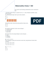 Contoh Soal Matematika Kelas 1 SD Semester 1