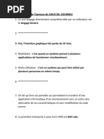 Réponses Aux Questions de L'épreuve de Linux DOURMA