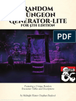 Random Dungeon Generator-Lite: For 5th Edition