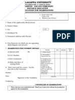 Application Form - Distance