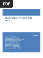 Group-4 - SILVIO NAPOLI AT SCHINDLER INDIA