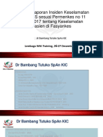 Dr. Bambang Tutuko Sistim Pelaporan IKP RS Sesuai PMK 11 Tahun 2017 Tentang Keselamatan Pasien Fasyankes