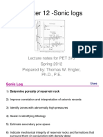 Silo - Tips Chapter 12 Sonic Logs Lecture Notes For Pet 370 Spring 2012 Prepared by Thomas W Engler PHD Pe