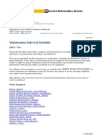 Maintenance Interval Schedule: Operation and Maintenance Manual