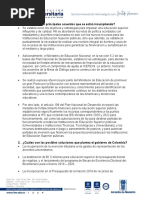 Consulta Sobre La Educación Superior en Colombia (Normatividad) )