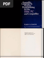 Assembly Language and Systems Programming For The IBM PC and Compatibles