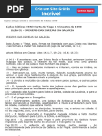 Lições Antigas Estudo e Comentário de Gálatas 1999