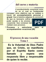 1 - El Proceso de Una Vocación