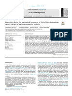 Dispositivo Innovador para El Tratamiento de Paneles Fotovoltaicos Al Final de Su Vida Util