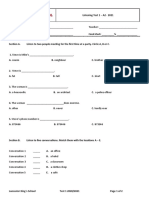 A2 Listening Test 1