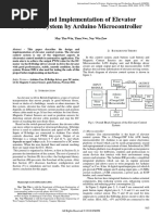 Design and Implementation of Elevator Control System by Arduino Microcontroller