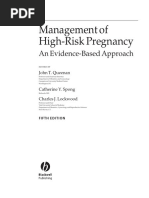 Management of High-Risk Pregnancy: An Evidence-Based Approach