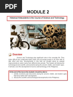 Historical Antecedents in The Course of Science and Technology