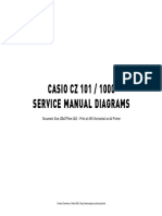 CASIO CZ 101 / 1000 Service Manual Diagrams: Document Size 420x297mm (A3) - Print at 65% Horizontal On A4 Printer