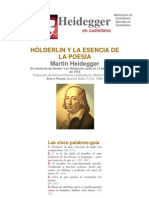 Heidegger - Holderlin y La Esencia de La Poesia