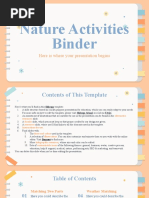 Nature Activities Binder by Slidesgo